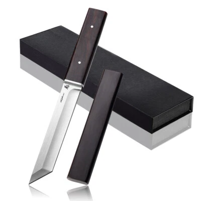 Katana japonesa samurai ninja hecha a mano espada afilada espiga completa acero hoja fija Foto 1 de 4