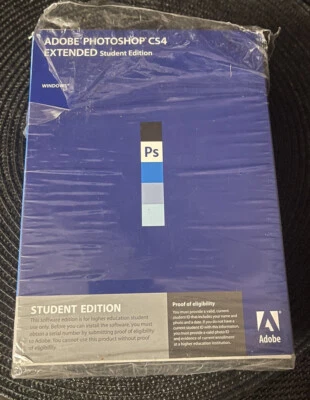 Adobe Photoshop CS4 Extended Student Edition Windows With Serial Number ￼ - Image 1 of 4