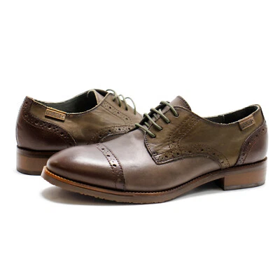 Women Pikolinos Royal Brown Leather Wingtip Oxford Shoes - Size 36 - Image 1 of 4