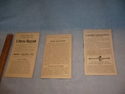  RARE ORIGINAL DURYEA ADVERTISING  PAMPHLETS  NOT CUT OUT ADS reading pa. - Image 1 of 4