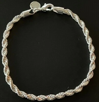 Kordel Armband Länge 21cm für Damen silber Modeschmuck doubliert - Bild 1 von 3