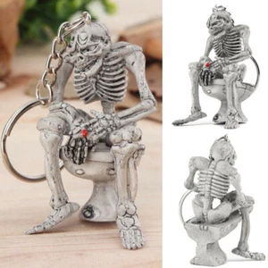 Llavero de goma para coche calavera accesorios llavero unisex llavero - Imagen 1 de 6