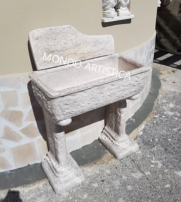 LAVELLO LAVANDINO LAVABO PILOZZO DA ESTERNO PER CUCINA GIARDINO IN CEMENTO MARMO - Immagine 1 di 4