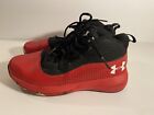 Under Armour Boys Lockdown 5 3023533-601 Red Basketball Shoes Sneakers Size 5Y