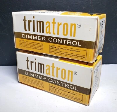 Interruptor de control de atenuación Trimatron vintage 2 piezas # 6683 rango completo Leviton 120V Foto 1 de 4