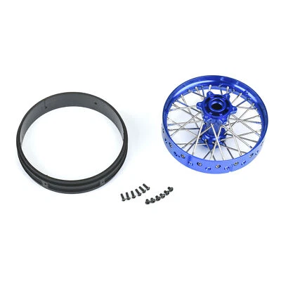 NEW Pro-Line 1/4 Alum V2 Bead Rear Wheel Blue/Blue (1) for Promoto-MX - Image 1 of 4