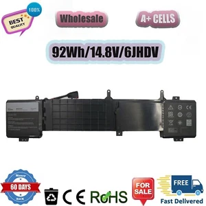 92Wh 6JHDV Laptop Battery For Dell Alienware 17 R2 R3 5046J P43F Notebook YKWXX - Picture 1 of 10