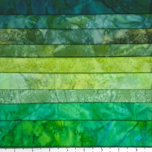 Lot of 9 Fat Quarters Green Handpaints #2 Lunn Fabric FQ Pack 100% Cotton - Imagen 1 de 1