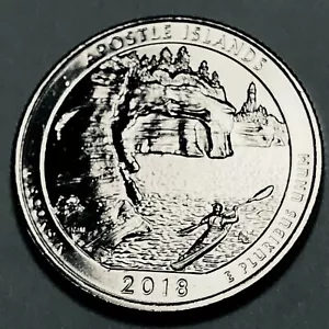 2018 D Washington quarter ATB Wisconsin Apostle Islands NL circulated - Picture 1 of 1