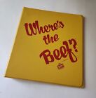 Rare Wendy's Vintage Fast Food Restaurant '80'S Where's The Beef 3 Ring Binder