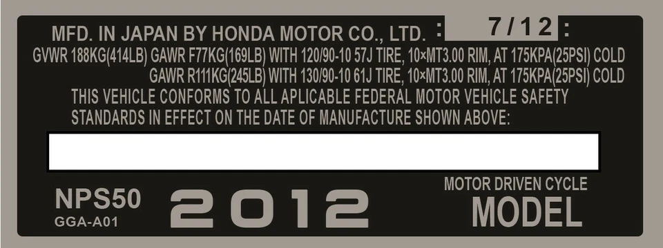 Ruckus Vin Label Replacement Scooter Decal Vinyl Car Laptop Bumper Sticker - Image 1 of 1