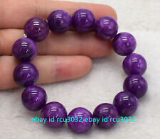 6/8/10/12mm Natural Purple Charoite Crystal Round Gems Beads Bracelet 7.5" AAA