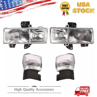 ✅Headlight & Conrner Lamp LH+RH For Nissan UD 1800 -3300 1995-2010 W/ Bracket A⁺ - Image 1 of 4