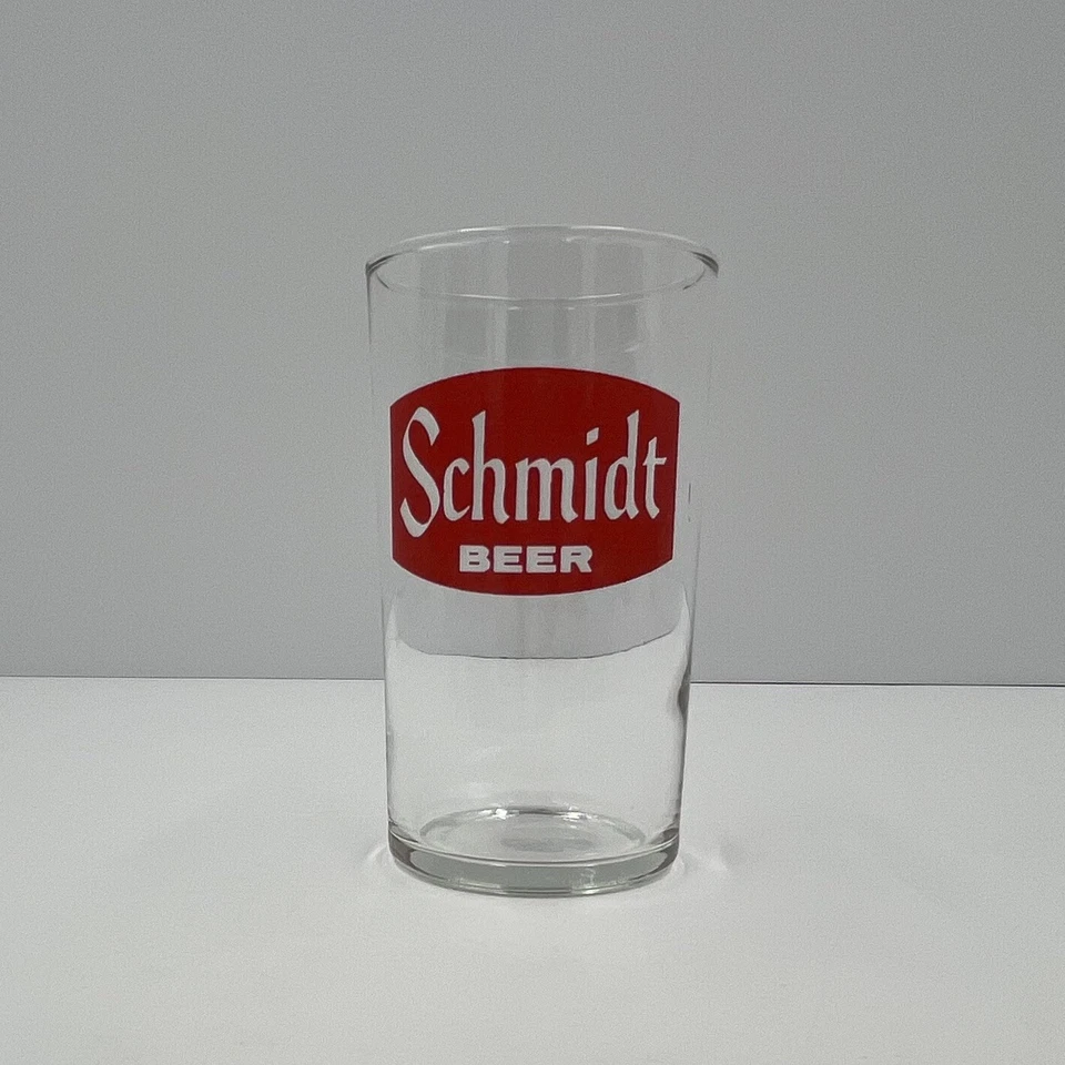 Raro vaso vintage SCHMIDT Shell degustación de cerveza 4 1/4" St. Paul Minnesota EE. UU. Foto 1 de 4