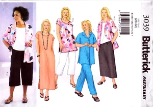 Butterick 3039-Loose Fitting- Shirt-Top-Tunic-Dress-Skirt-Pants ~ Women's  28-32 - Picture 1 of 4