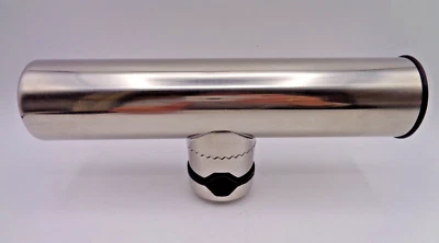 Soporte de caña de pescar de barco de acero inoxidable para riel de 7/8" a 1" de diámetro Foto 1 de 4