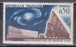 France 1963 MNH Mi 1443 Sc 1067 Radio Telescope, Nançay Radio Observatory ** - Picture 1 of 1