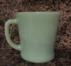 Anchor Hocking Fire King Jadite Milk Glass Coffee Mug D Handle 14 on Bottom (78) - Picture 1 of 5