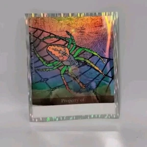 Vtg Scholastic Holographic Sticker Tarantula Spider Web Property Of Book Plate - Picture 1 of 13