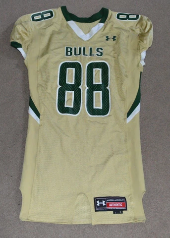South Florida Bulls Authentic Game Cut 2010 Football Jersey Under Armour USF Cover