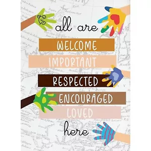 Póster rústico decoración de hojalata igualdad bondad importa todos son bienvenidos aquí diversidad - Imagen 1 de 2