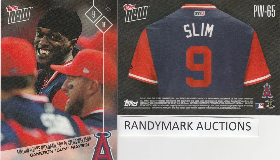 Cameron Maybin SLIM ANGELS TOPPS NOW PLAYERS WEEKEND NICKNAMES PW-65 SP 156 - Image 1 of 1