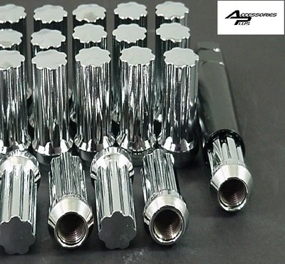 24 шт. ХРОМИРОВАННЫЕ ДЛИННЫЕ ШЛИЦЕВЫЕ ЗАЖИМНЫЕ ГАЙКИ GMC ACADIA С КЛЮЧОМ ГНЕЗДА # AP-5654 - Изображение 1 из 4