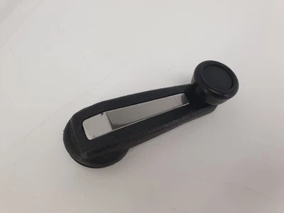 Manivela de ventana manual usada OEM EURO BMW E23 E12 E28 con disco de parada NEGRO #89N Foto 1 de 4