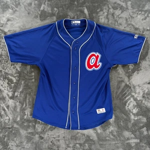 Atlanta Braves Baseball Jersey Men M World Series Hank Aaron VTG MLB ATL A Logo - Picture 1 of 8