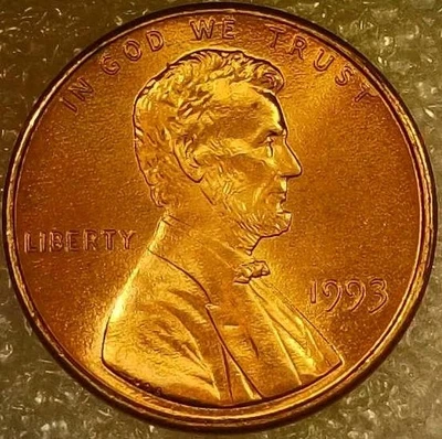 🔥ERROR... (RD) UNCIRCULATED 1993 LINCOLN CENT DDO DDR VARIETY W/ GHOSTING ERROR - Image 1 of 4