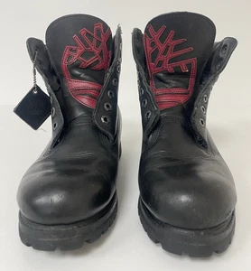 De colección Hombres Timberland 6 Pulgadas Impermeable Negro Botas Rojo Costura UK7 SIN CORDONES - Imagen 1 de 17