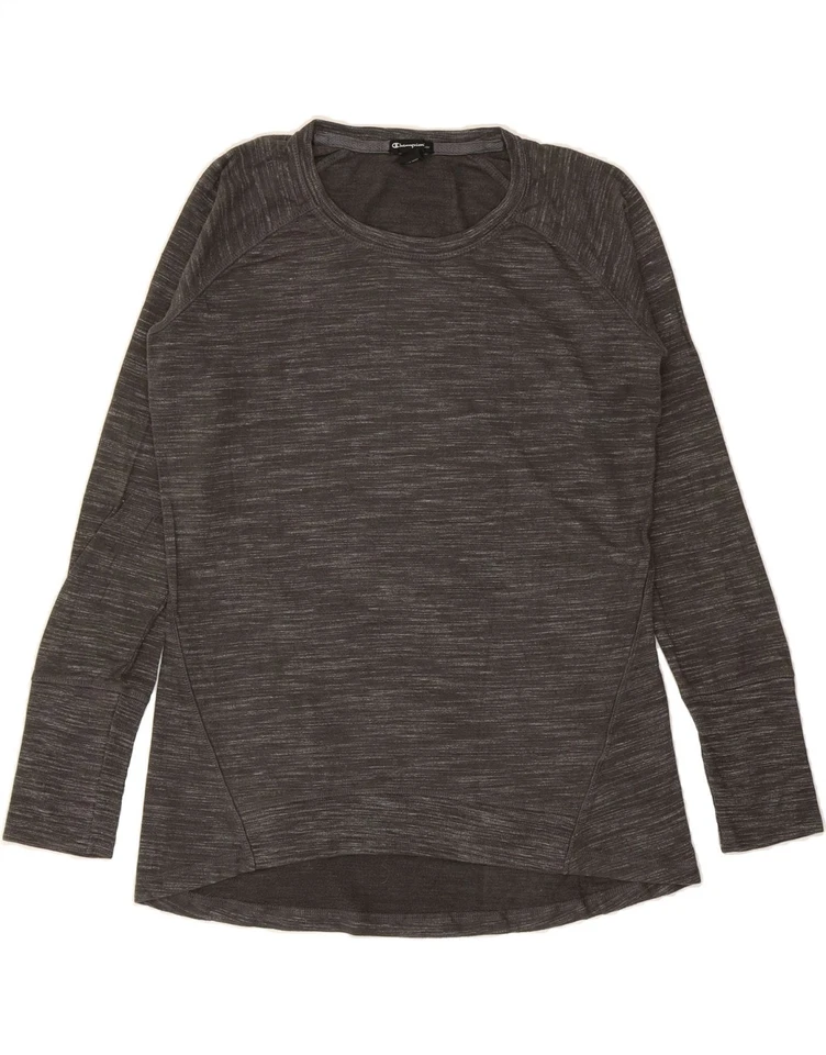 CHAMPION Mujer Sudadera Jersey Reino Unido 14 Medio Gris Manchado Viscosa TM14 Foto 1 de 3