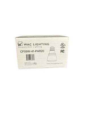 WAC Lighting 9-Watt PAR20 CFL - CF09W-41-PAR20 - 4100K / Bright White - NEW - Image 1 of 3