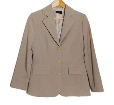Ojay Ladies Beige Work Office  Lined Jacket  Size 12 VGC - image 1 of 4