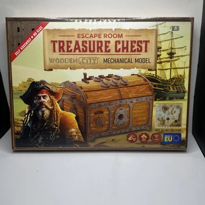 Treasure Chest Escape Room in a Box - Medium Difficulty Puzzle Box - Image 1 of 2