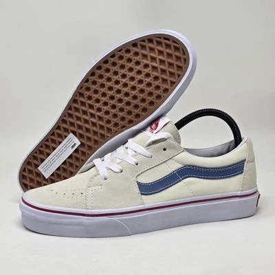 Vans унисекс классический белый темно-синий замши SK8-низкий Athletic туфли мужчин 5,5 женщин 7 новый  - Изображение 1 из 4