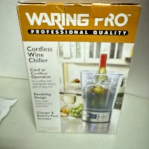 Waring Pro Cordless Rechargeable Wine Chiller Bucket PC500SA Cooler, open box - Picture 1 of 3
