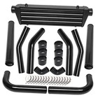 28" x 7" x 2.5" Universal Turbo Intercooler Kit with Intercooler + 8pcs Bent 