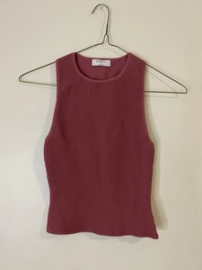 Aritzia Babaton Women’s Ribbed Pink Tank Top Small - Picture 1 of 6