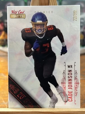 2021 Wild Card MATTE - Cade Johnson #MBC-70 Retail (RC) 22/99 20 Stripe - Image 1 of 3