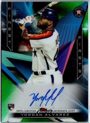 2020 Topps Finest First Yordan Alvarez Green Refractor Rookie Auto /99 - Image 1 of 2