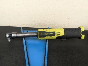 #bm519 Snap-On CTR867AHV Hiviz Yellow 14.4V 3/8" Brushless Long Reach Ratchet - Picture 1 of 11