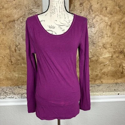 Alo Shirt Women Large Pullover Long Sleeve Yoga Activewear Sports Stretch Purple - Image 1 of 4
