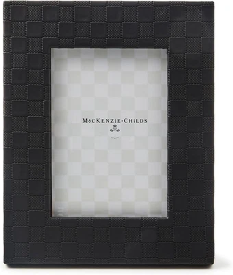 Marco de fotos negro de imitación de cuero de 5" X 7", lindo marco de fotos de pie Foto 1 de 4