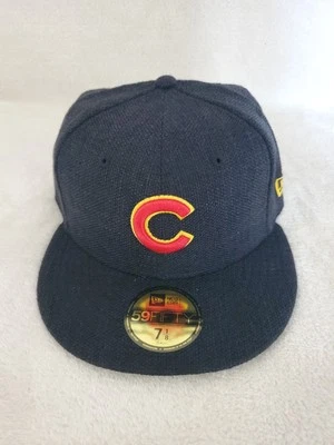 NEW ERA 59 FIFTY MLB CHICAGO CUBS HEMP BLACK RED FITTED HAT SZ 7 5/8 MENS NEW - Image 1 of 4