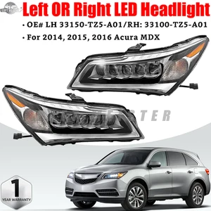 Left OR Right LED Headlight For 14-16 Acura MDX W/Bulb 33100TZ5A01 33150TZ5A01 - Picture 1 of 32