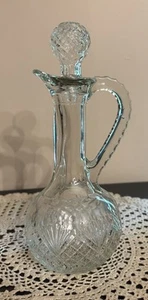 Vintage Avon Empty Clear Glass Textured Bottle with Lid Decor - Picture 1 of 16