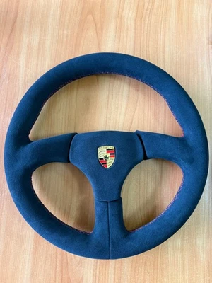 OLD RARE Atiwe Porsche Steering Wheel black alcantara fully refurbished KBA70111 - Image 1 of 4