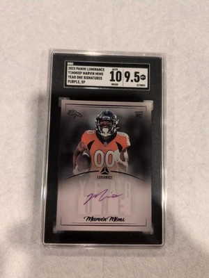 2023 Panini Luminance Year One Signatures RPS #19 Marvin Mims Auto SGC 9.5/10 - Image 1 of 2