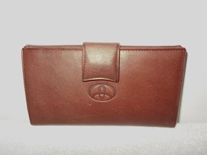 TOYOTA EDITION NEW! DARK BROWN LEATHER 7X4 LARGE WALLET - Picture 1 of 3